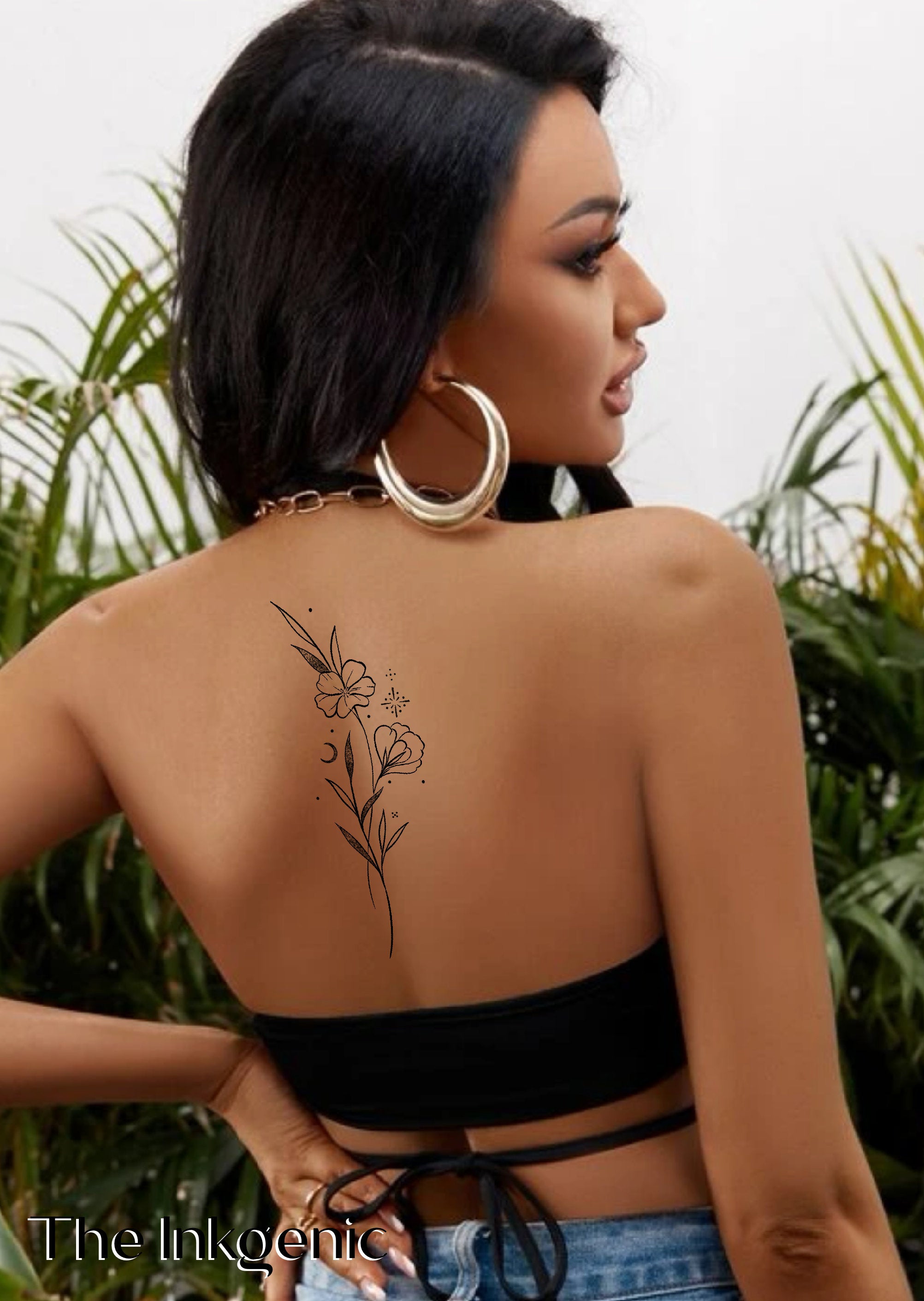 Lavender temporary tattoo designed by tattoo artist
