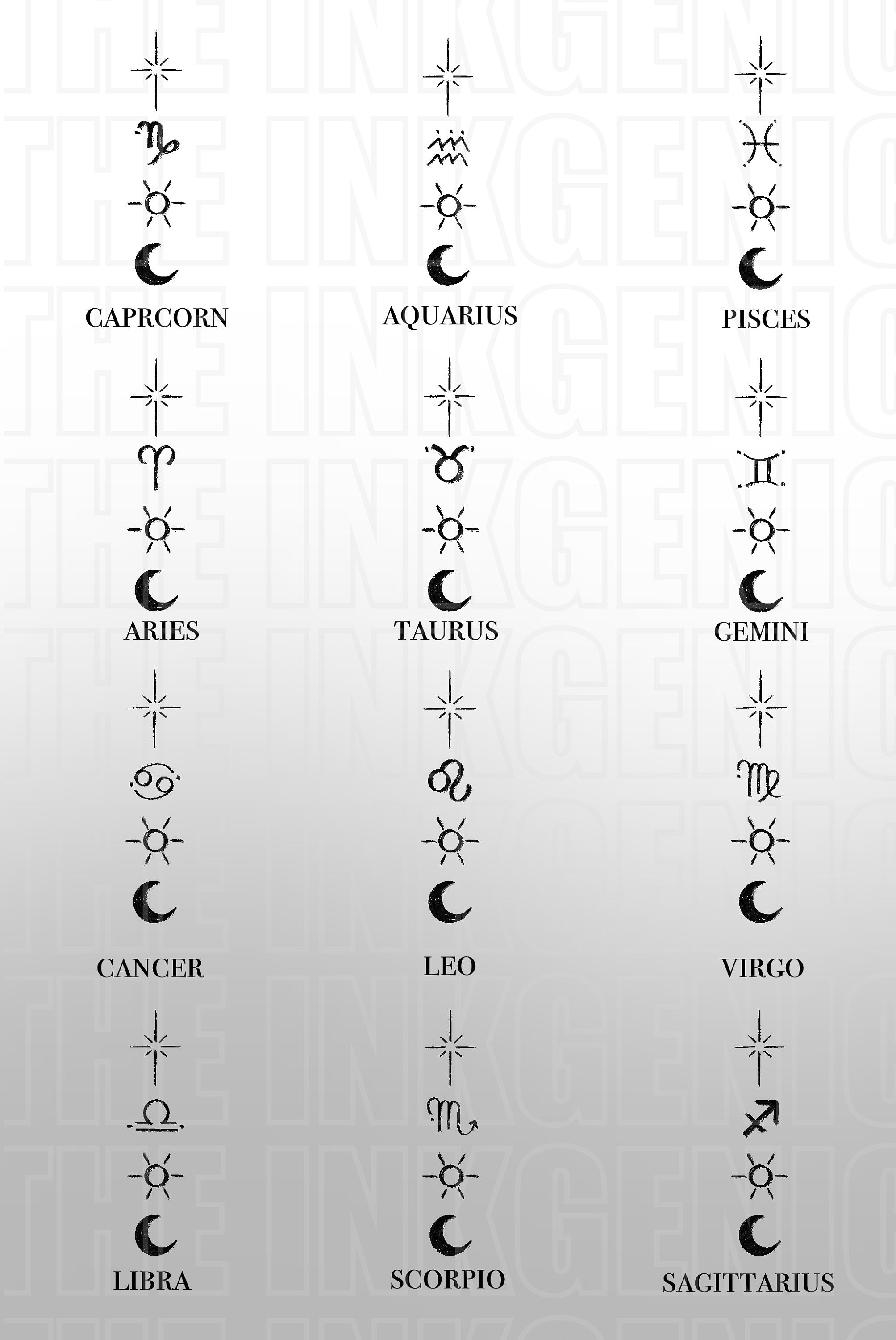 Creative Astrology Tattoo Ideas for Every Zodiac Sign — See Photos |  Glamour UK
