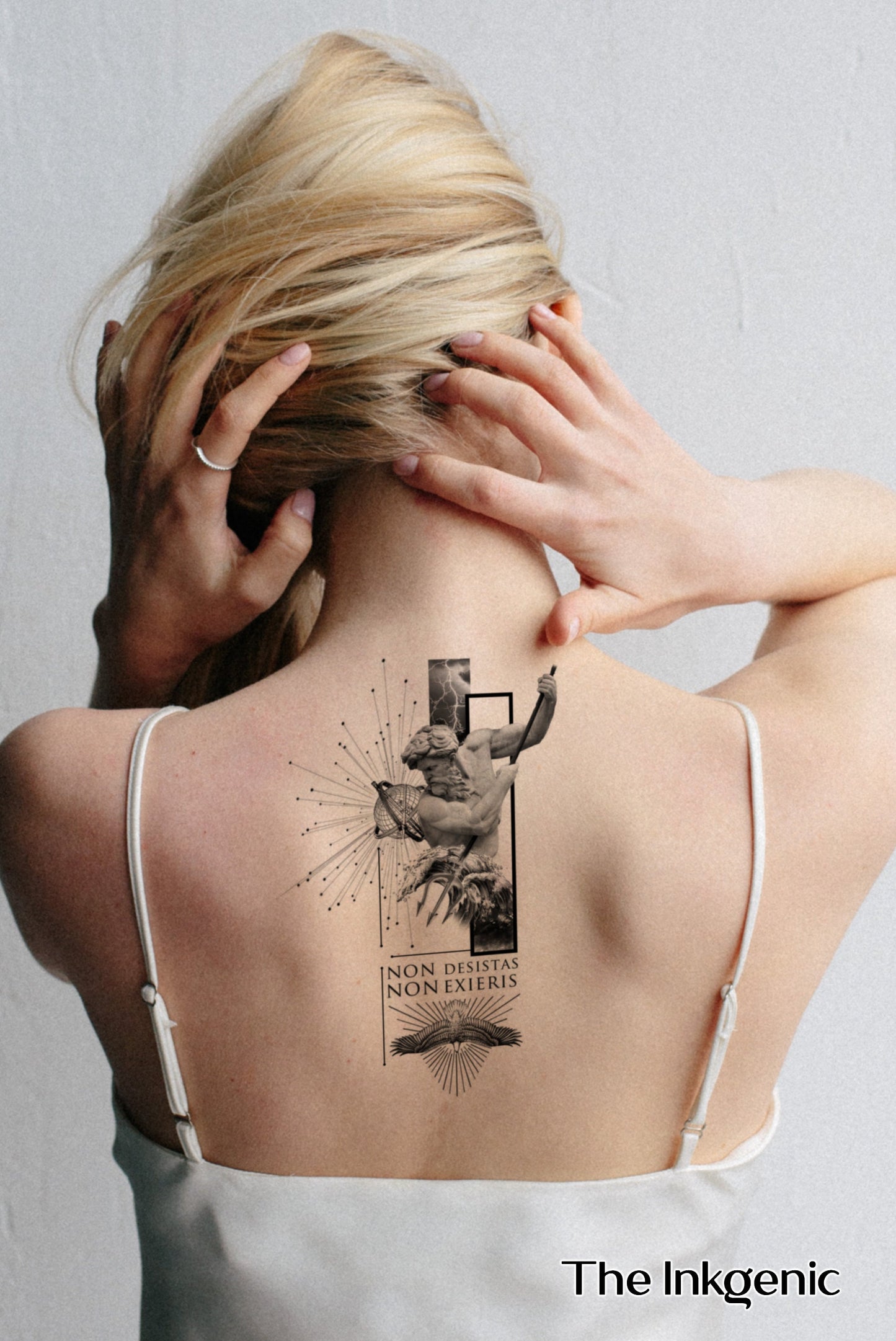 Poseidon Tattoo | Temporary Tattoo | Flash Tattoo | Fake Tattoo |