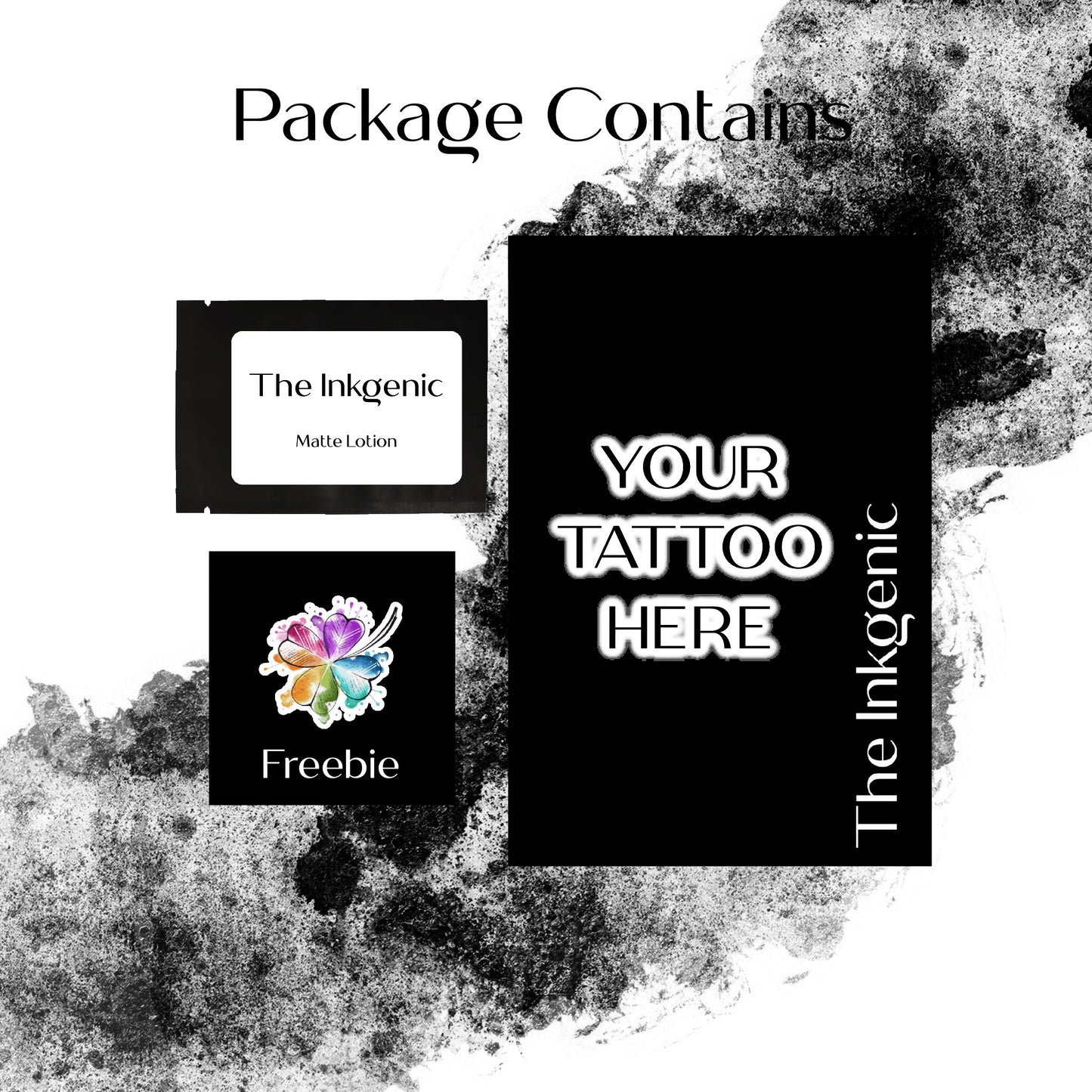 Watercolor Floral Moon Temporary Tattoo