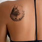 Floral Cat Tattoo | Temporary Tattoo | Fake Tattoo | Nature Tattoo | Flower Tattoo | Leaf Tattoo | Chic Tattoo | Animal Tattoo