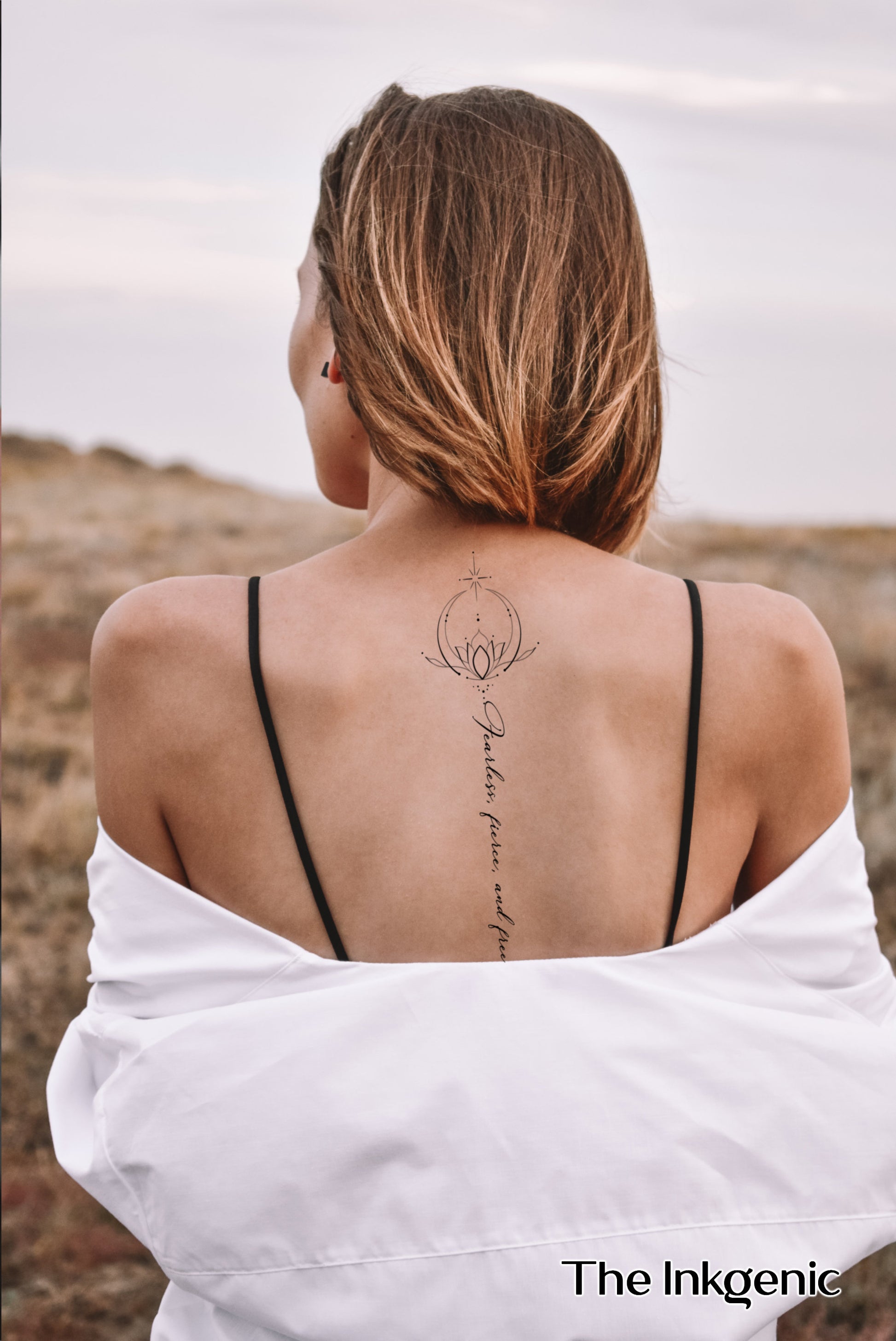 Lotus Customizable Quote - Set of 2 | Custom Tattoo | Personalized Tattoo | Name Tattoo | Quote Tattoo | Personalized Gifts