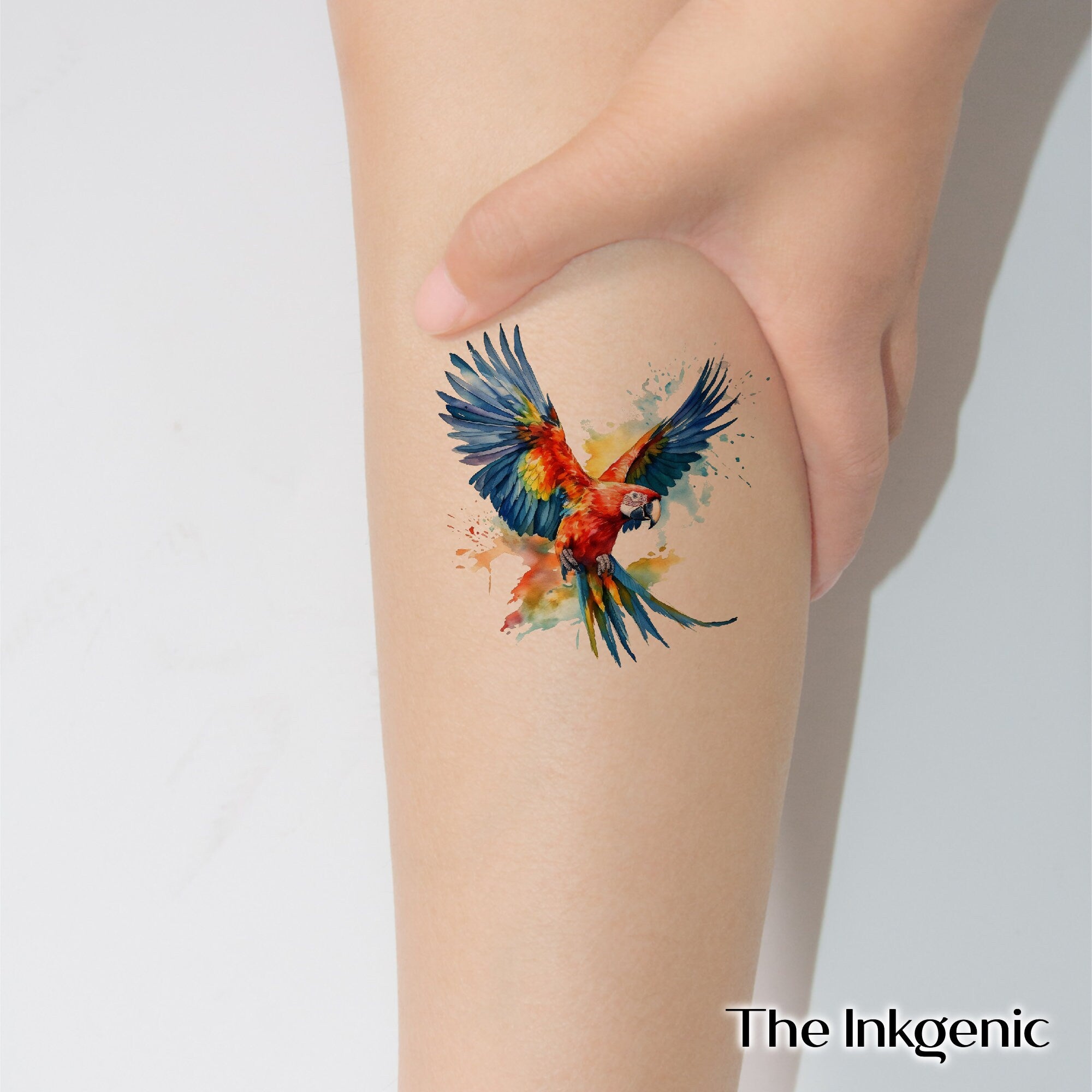 Origami Bird Tattoo With Watercolors On The Clavicle – Starry Eyed Tattoos  and Body Art Studio