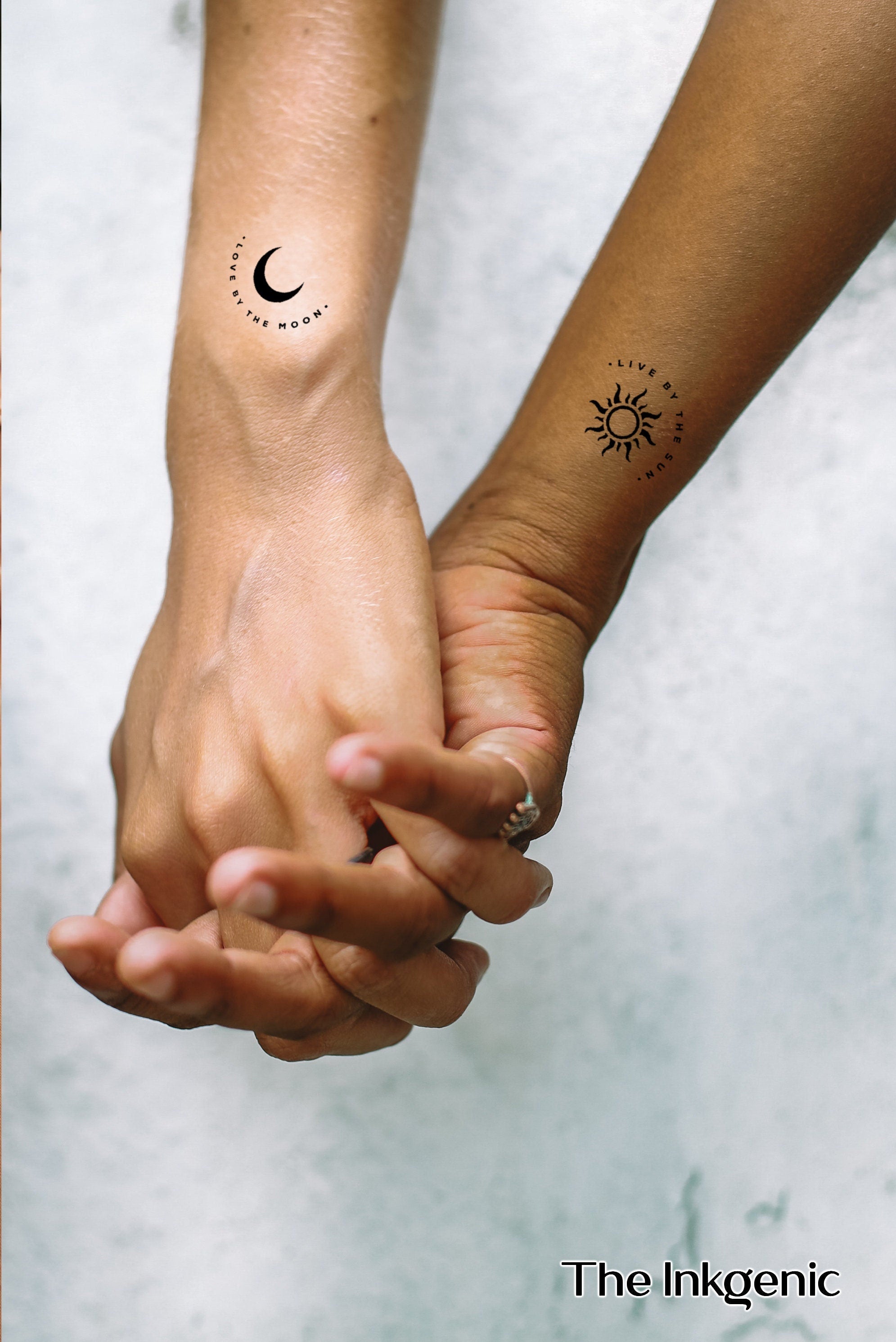 Matching Sun, Moon And Star Semi-Permanent Tattoo - Set of 3x2 – Tatteco