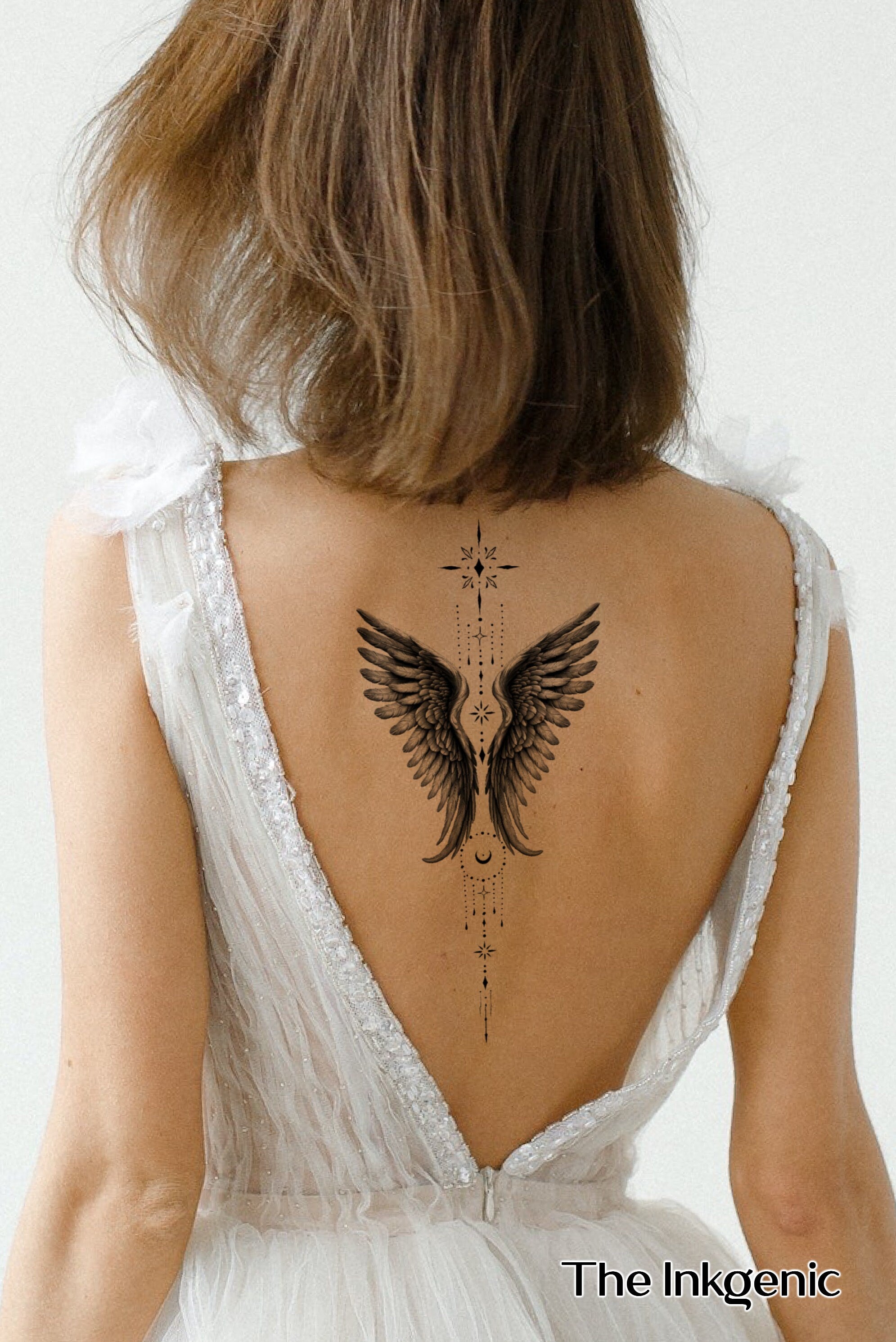 Phoenix wing tattoo on hand on Craiyon