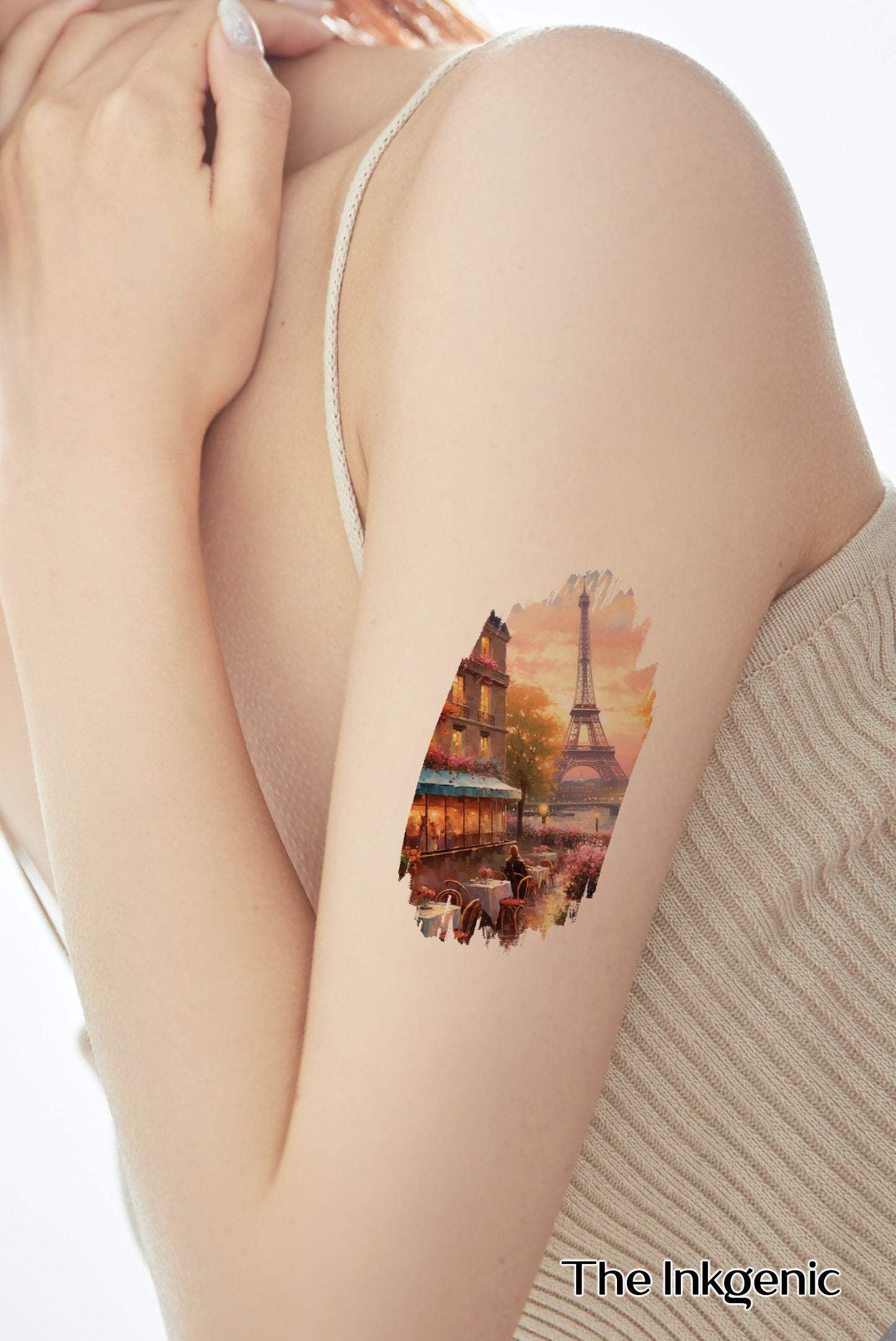Sunset in Paris Temporary Tattoo